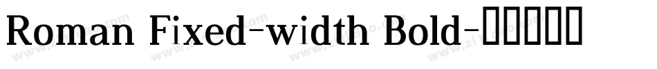 Roman Fixed-width Bold字体转换